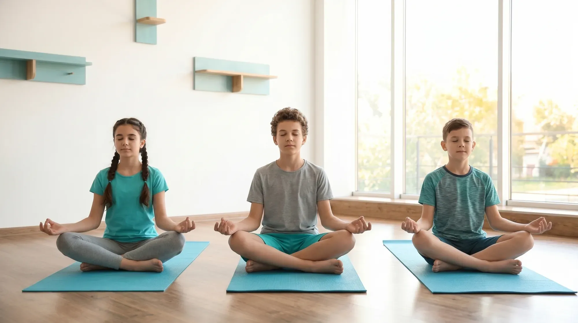 Jugendliche in Meditation beim TeenYoga